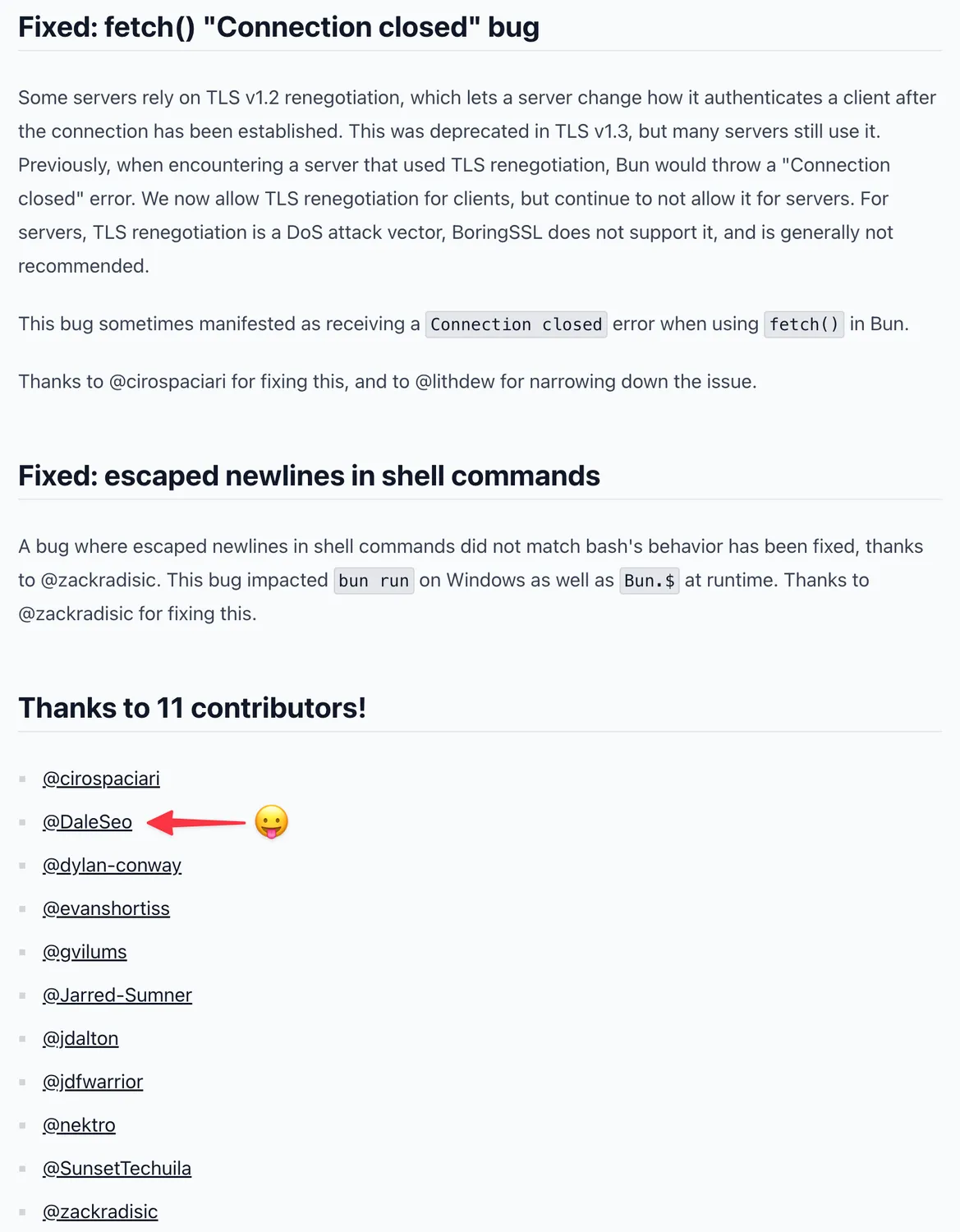 Bun v1.1.4 릴리즈 노트 (https://bun.sh/blog/bun-v1.1.4)