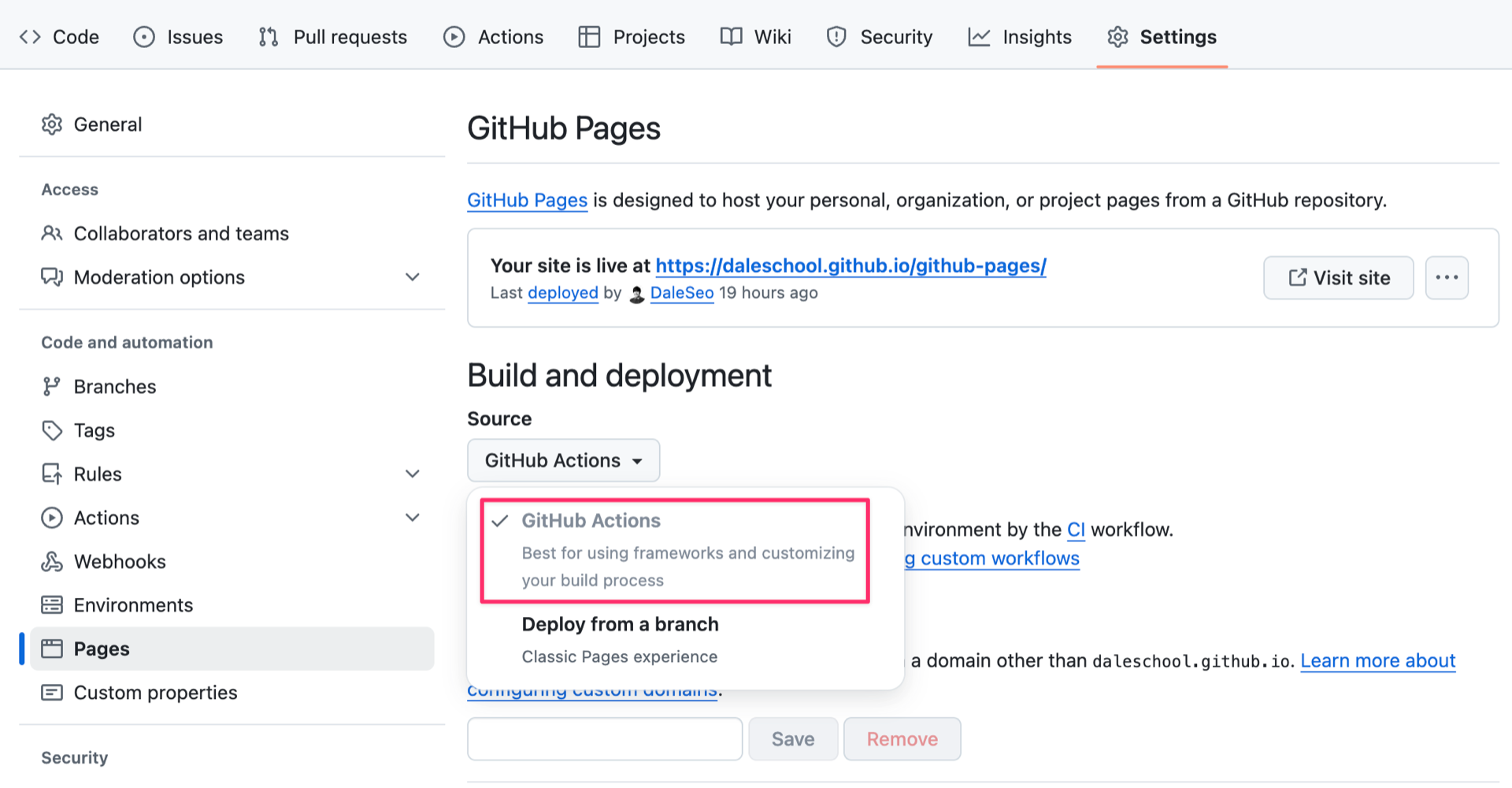 GitHub Actions로 빌드 후 GitHub Pages에 배포하기