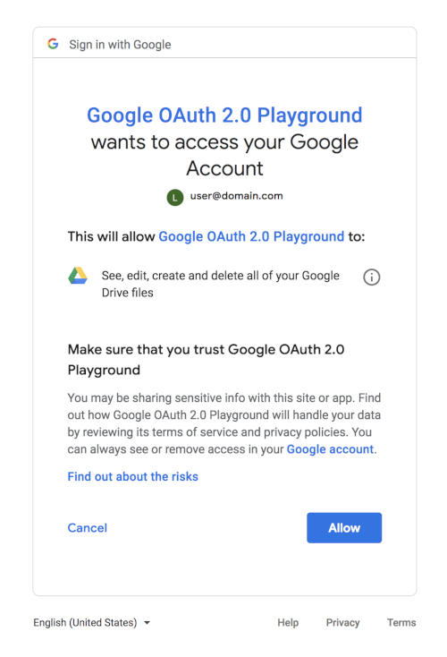 OAuth 2.0으로 구글 API 호출하기